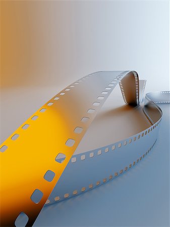 film reel color - photo film on a blue background with yellow light Stock Photo - Budget Royalty-Free & Subscription, Code: 400-06789397