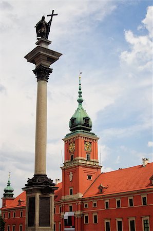 polish castle - Warsaw landmark - Castle Square with king Sigismund III Vasa column. Stock Photo - Budget Royalty-Free & Subscription, Code: 400-06794450