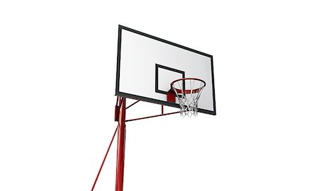 basketball hoop isolated on white background Stock Photo - Budget Royalty-Free & Subscription, Code: 400-06794673