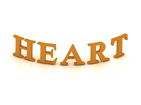 simsearch:400-08963664,k - HEART sign with orange letters on isolated white background Photographie de stock - Aubaine LD & Abonnement, Code: 400-06795926