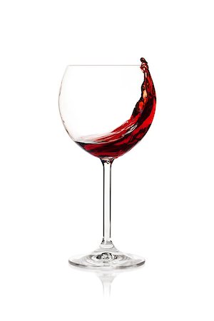 Wine collection - Splashing red wine in a glass. Isolated on white background Stock Photo - Budget Royalty-Free & Subscription, Code: 400-06796232