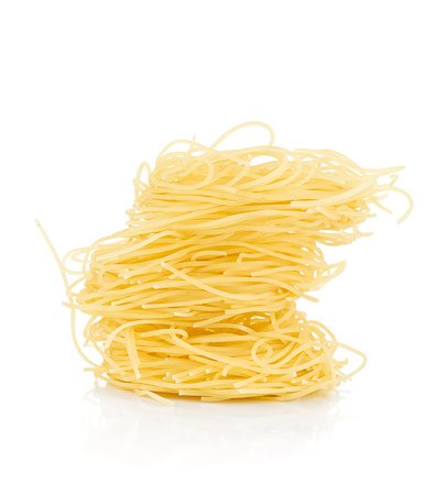 simsearch:400-06796271,k - Nest pasta. Isolated on white background Stock Photo - Budget Royalty-Free & Subscription, Code: 400-06796246