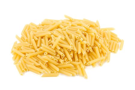 simsearch:400-06796271,k - Heap of penne pasta. Isolated on white background Stock Photo - Budget Royalty-Free & Subscription, Code: 400-06796249