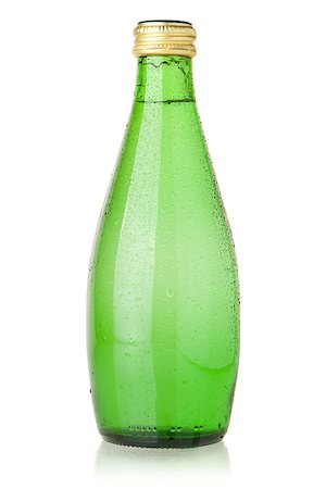 simsearch:400-06796544,k - Soda water in glass bottle with drops. Isolated on white Stock Photo - Budget Royalty-Free & Subscription, Code: 400-06796544