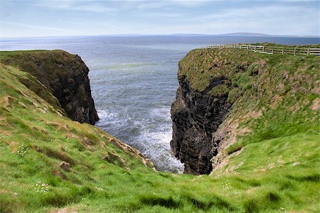 a view from a cliff walk on the top of the cliffs in Ballybunion county Kerry Ireland Foto de stock - Royalty-Free Super Valor e Assinatura, Número: 400-06796652