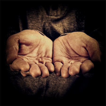 silent47 (artist) - High contrast image of a person begging Foto de stock - Super Valor sin royalties y Suscripción, Código: 400-06797044