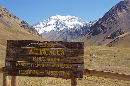 NP Aconcagua, Andes Mountains, Argentina Stock Photo - Budget Royalty-Free & Subscription, Code: 400-06797149
