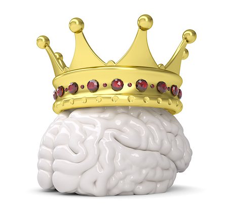 simsearch:400-04987781,k - Crown on the brain. Isolated render on a white background Stock Photo - Budget Royalty-Free & Subscription, Code: 400-06797541