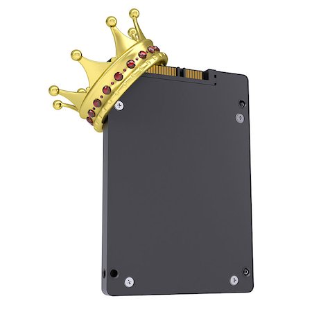 simsearch:400-06797580,k - Solid-state drive with the crown. Isolated render on a white background Stock Photo - Budget Royalty-Free & Subscription, Code: 400-06797551