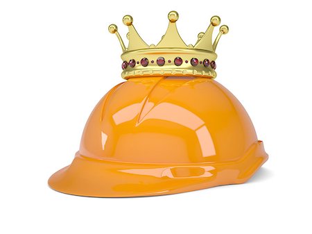 simsearch:400-06797580,k - Crown on helmet. Isolated render on a white background Stock Photo - Budget Royalty-Free & Subscription, Code: 400-06797582