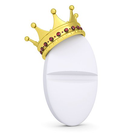 simsearch:400-06797580,k - Crown on the white tablet. Isolated render on a white background Stock Photo - Budget Royalty-Free & Subscription, Code: 400-06797594
