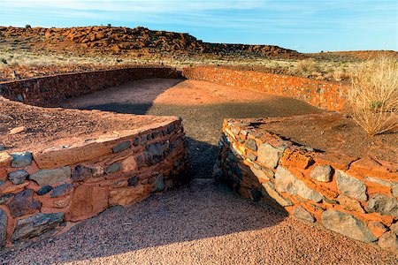 The ball court at Wupatki National Monument on the Colorado Plateau in Arizona Stock Photo - Budget Royalty-Free & Subscription, Code: 400-06798069