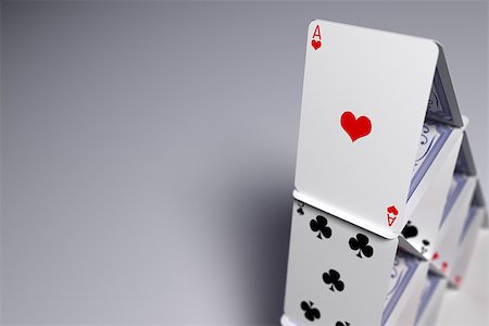 playing cards towers - Macro closeup of a house of cards Stock Photo - Budget Royalty-Free & Subscription, Code: 400-06798208
