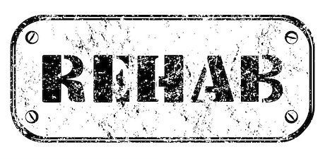 Rehab grungy stamp isolated on white Photographie de stock - Aubaine LD & Abonnement, Code: 400-06798441