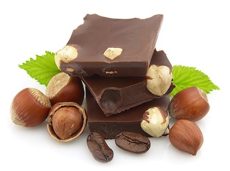 chocolate with nuts closeup Stock Photo - Budget Royalty-Free & Subscription, Code: 400-06799098