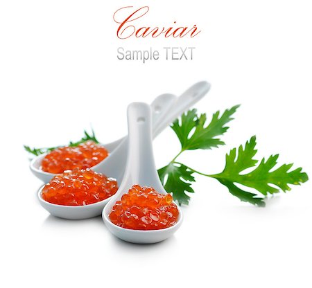 simsearch:400-05204133,k - Caviar in white spoon isolated over white Stock Photo - Budget Royalty-Free & Subscription, Code: 400-06791437