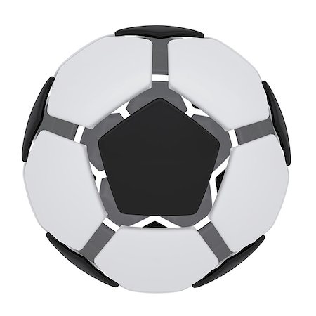 Soccer ball consisting of unconnected parts. Isolated render on a white background Stock Photo - Budget Royalty-Free & Subscription, Code: 400-06791650