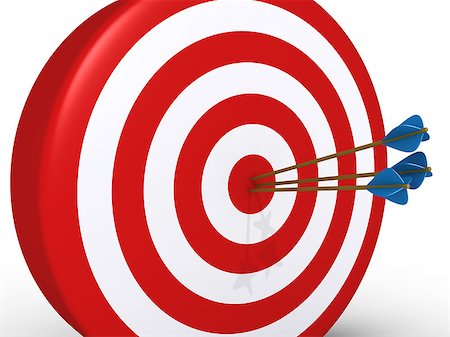 3d target and three arrows at the center Stock Photo - Budget Royalty-Free & Subscription, Code: 400-06793184