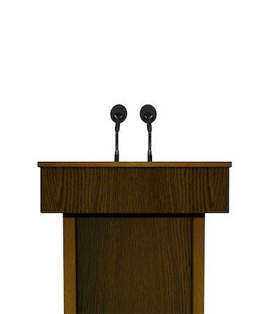 Podium and microphones Stock Photo - Budget Royalty-Free & Subscription, Code: 400-06793451