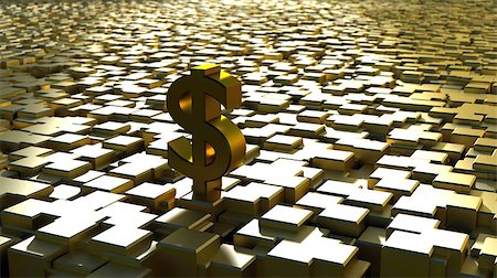 dengess (artist) - Gold dollar and cubes background, business concept Stock Photo - Budget Royalty-Free & Subscription, Code: 400-06793525