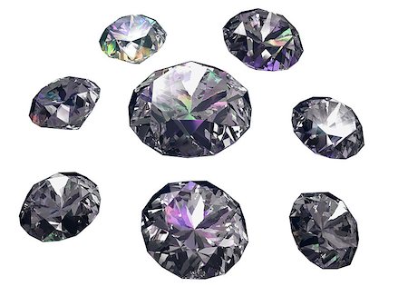 simsearch:400-06766855,k - Set of eight diamonds isolated on white background Stock Photo - Budget Royalty-Free & Subscription, Code: 400-06793986