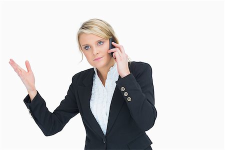 Businesswoman frustrated on phone Stock Photo - Budget Royalty-Free & Subscription, Code: 400-06802147