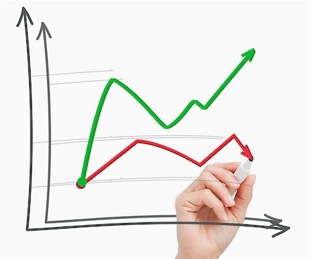 Drawing a chart with a pen Stock Photo - Budget Royalty-Free & Subscription, Code: 400-06802370