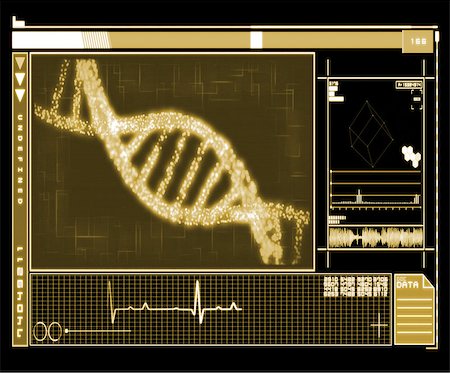 DNA Helix yellow interface technology Fotografie stock - Microstock e Abbonamento, Codice: 400-06802465