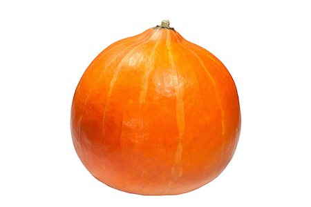 simsearch:400-05714074,k - Ripe orange pumpkin isolated on white Foto de stock - Royalty-Free Super Valor e Assinatura, Número: 400-06847453