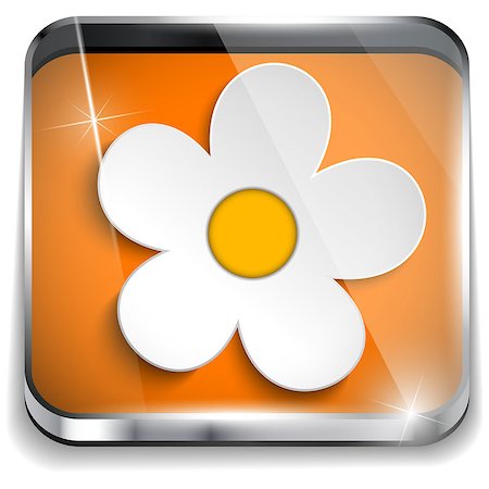 Vector - Spring Flower in Smartphone Application Box Stock Photo - Budget Royalty-Free & Subscription, Code: 400-06847611