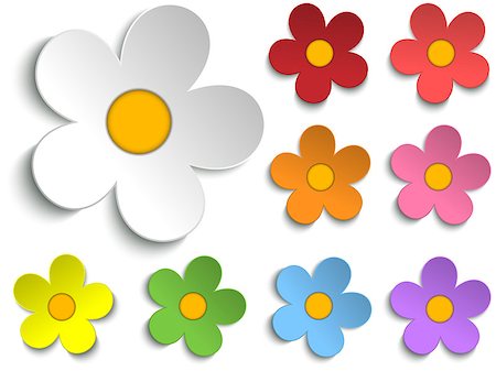 Vector - Beautiful Spring Flowers Collection Set of 9 Stock Photo - Budget Royalty-Free & Subscription, Code: 400-06847717