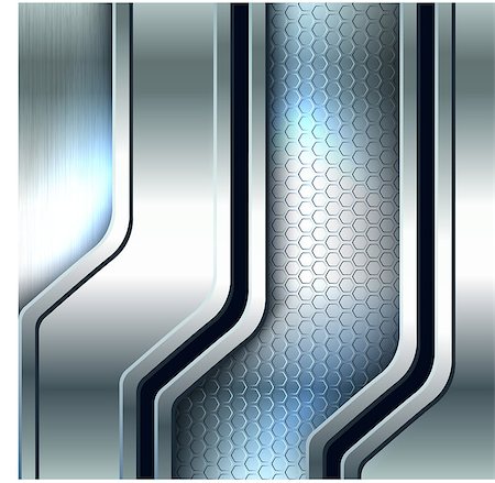 simsearch:400-05684701,k - Abstract background, metallic silver banners. Vector illustration Stock Photo - Budget Royalty-Free & Subscription, Code: 400-06847757