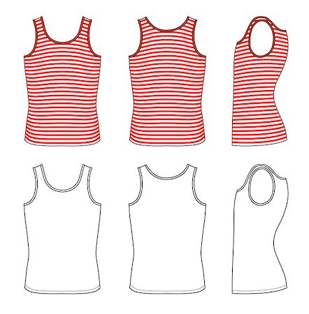 simsearch:400-06848828,k - Outline black-white t-shirt striped vector illustration isolated on white. EPS8 file available.You can change the color or you can add your logo easily. Stock Photo - Budget Royalty-Free & Subscription, Code: 400-06848157