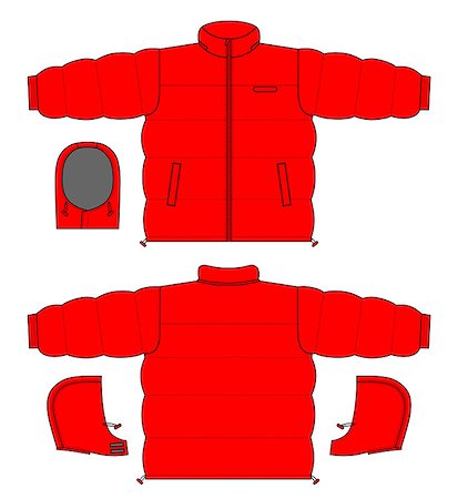 simsearch:400-06848154,k - Outline jacket vector illustration isolated on white. EPS8 file available.You can change the color or you can add your logo easily. Foto de stock - Royalty-Free Super Valor e Assinatura, Número: 400-06848150