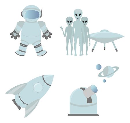 rocket cartoons - Space icons. Vector illustration for you design Stock Photo - Budget Royalty-Free & Subscription, Code: 400-06848174