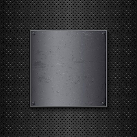 simsearch:400-05901999,k - Metallic background with a grunge metal plate Stock Photo - Budget Royalty-Free & Subscription, Code: 400-06848189