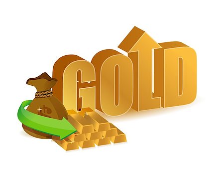 simsearch:400-04419120,k - gold prices increasing illustration design over a white background Photographie de stock - Aubaine LD & Abonnement, Code: 400-06848219