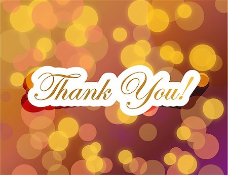 thank you lettering illustration design on a gold background Stock Photo - Budget Royalty-Free & Subscription, Code: 400-06848253