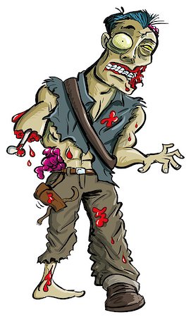 Zombie character with a missing arm Stock Photo - Budget Royalty-Free & Subscription, Code: 400-06848595