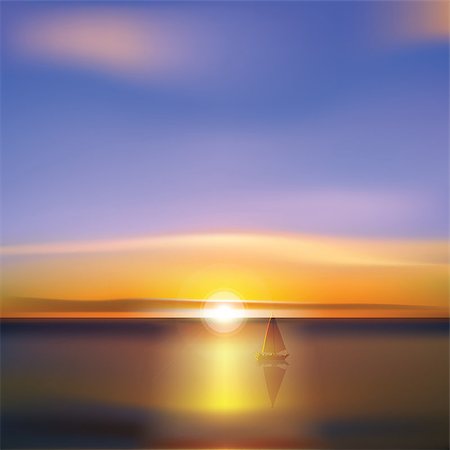 simsearch:400-05004133,k - abstract ocean background with sunrise and yacht Stockbilder - Microstock & Abonnement, Bildnummer: 400-06848699