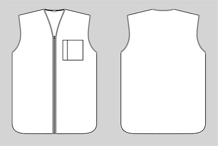 simsearch:400-06848828,k - Outline waistcoat vector illustration isolated on white. EPS8 file available. Stock Photo - Budget Royalty-Free & Subscription, Code: 400-06848845