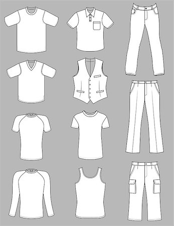simsearch:400-06848828,k - Man clothes collection isolated on grey Stock Photo - Budget Royalty-Free & Subscription, Code: 400-06848879