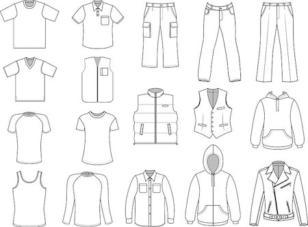 simsearch:400-06848828,k - Man clothes collection isolated on white Stock Photo - Budget Royalty-Free & Subscription, Code: 400-06848889