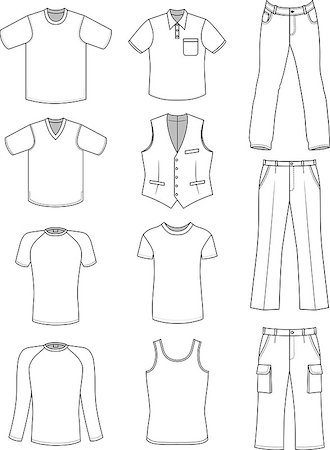 simsearch:400-06848828,k - Man clothes collection isolated on white Stock Photo - Budget Royalty-Free & Subscription, Code: 400-06848880
