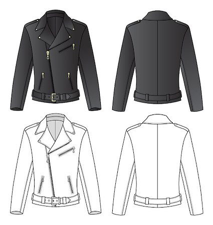 simsearch:400-06848821,k - Outline jacket vector illustration isolated on white. EPS8 file available.You can change the color or you can add your logo easily. Stock Photo - Budget Royalty-Free & Subscription, Code: 400-06848895
