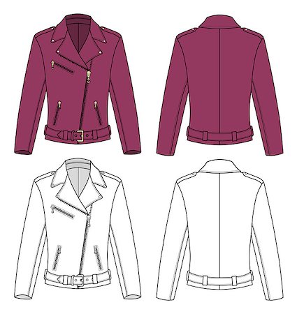 simsearch:400-06848828,k - Outline jacket vector illustration isolated on white. EPS8 file available.You can change the color or you can add your logo easily. Stock Photo - Budget Royalty-Free & Subscription, Code: 400-06848896