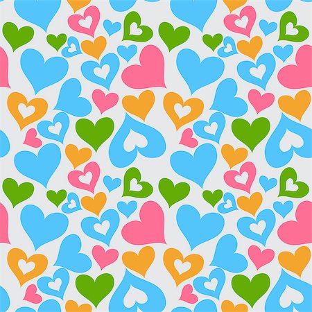 valentine seamless hearts pattern Stock Photo - Budget Royalty-Free & Subscription, Code: 400-06849540