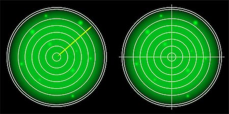 Glowing Radar Screen with Luminous Targets vector illustration Stock Photo - Budget Royalty-Free & Subscription, Code: 400-06849595
