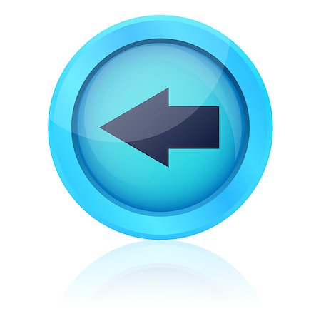 simsearch:400-07632086,k - Blue vector button with left arrow Stock Photo - Budget Royalty-Free & Subscription, Code: 400-06849702