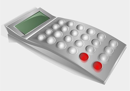 nonexistent calculator isolated on a gray background Stock Photo - Budget Royalty-Free & Subscription, Code: 400-06849809